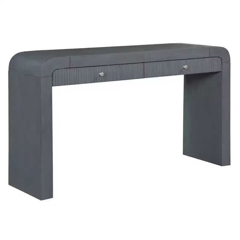 Whisen Rustic Console Table Entryway Table Side Table with Fluted Drawer Front