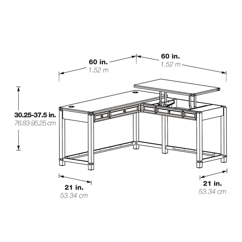 Baton Rouge 48 Sit-to-Stand Lift Desk