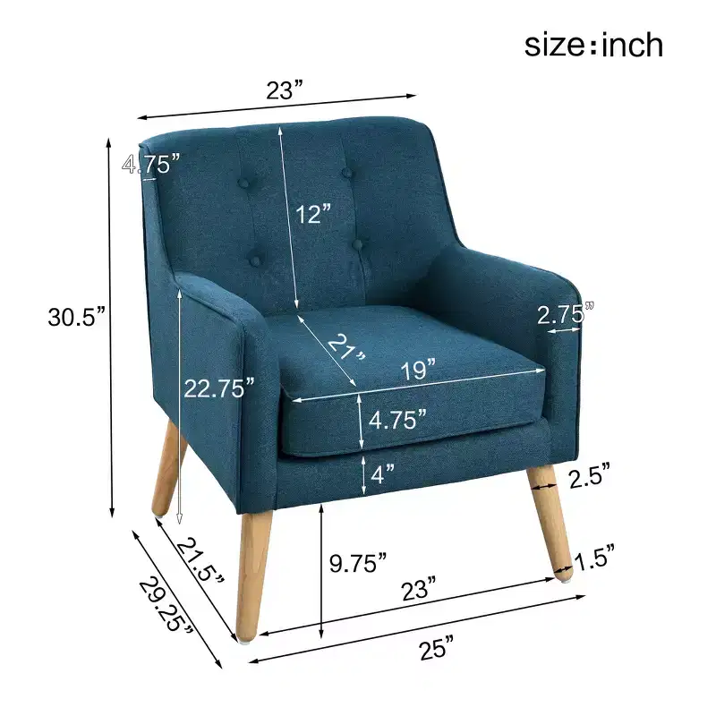 Christopher Knight Home Calix Mid-Century Modern Button Tufted Upholstered Accent Chair