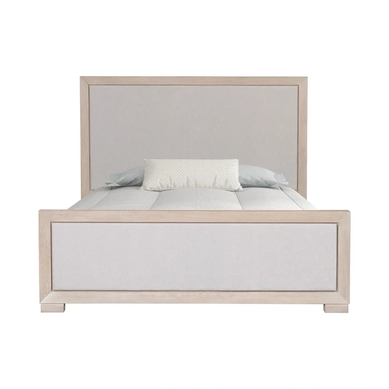 Furniture of America Durem II Modern Classic Solid Wood Fabric Panel Bed