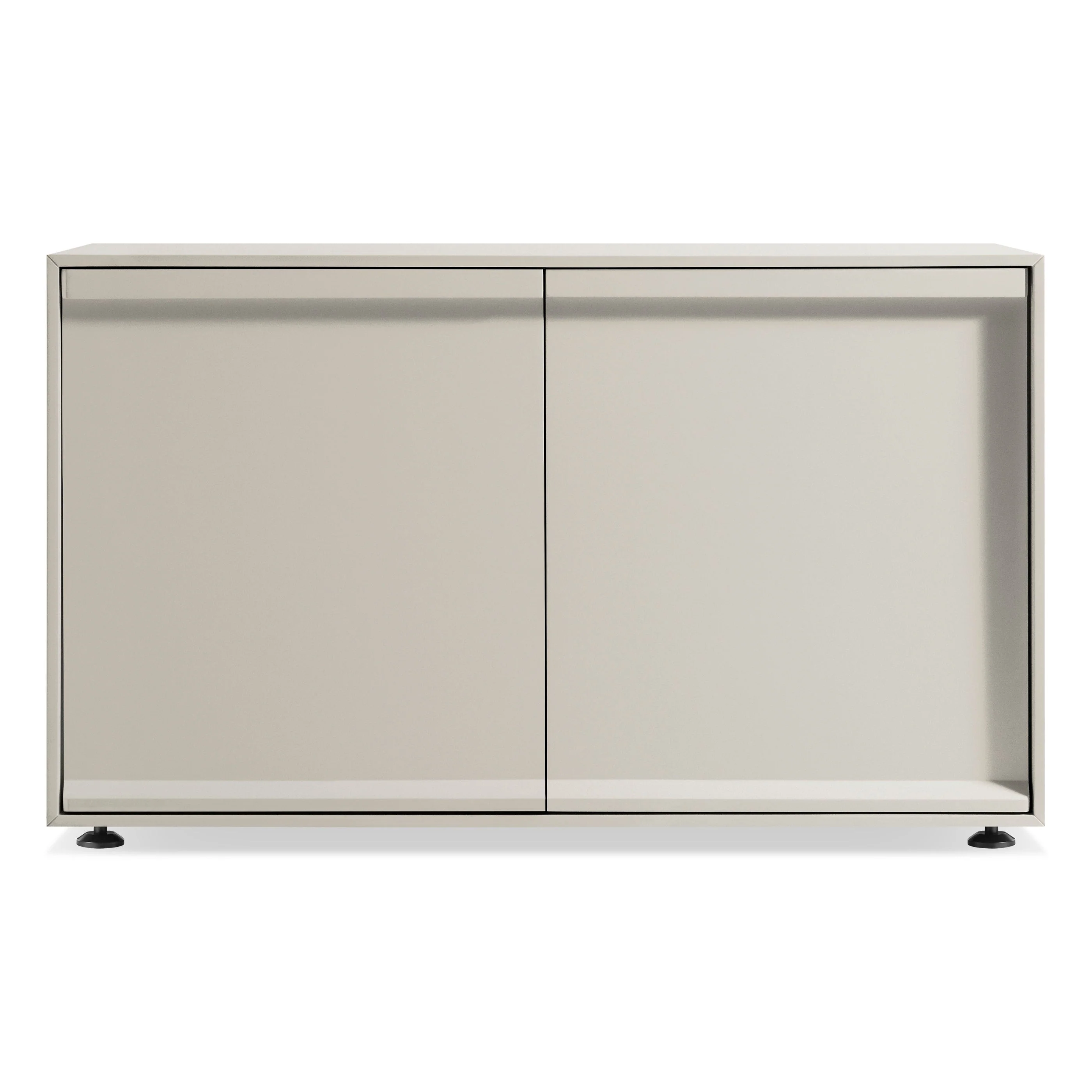 Modern Putty Wood Dresser with Soft-Close Doors for Living Room