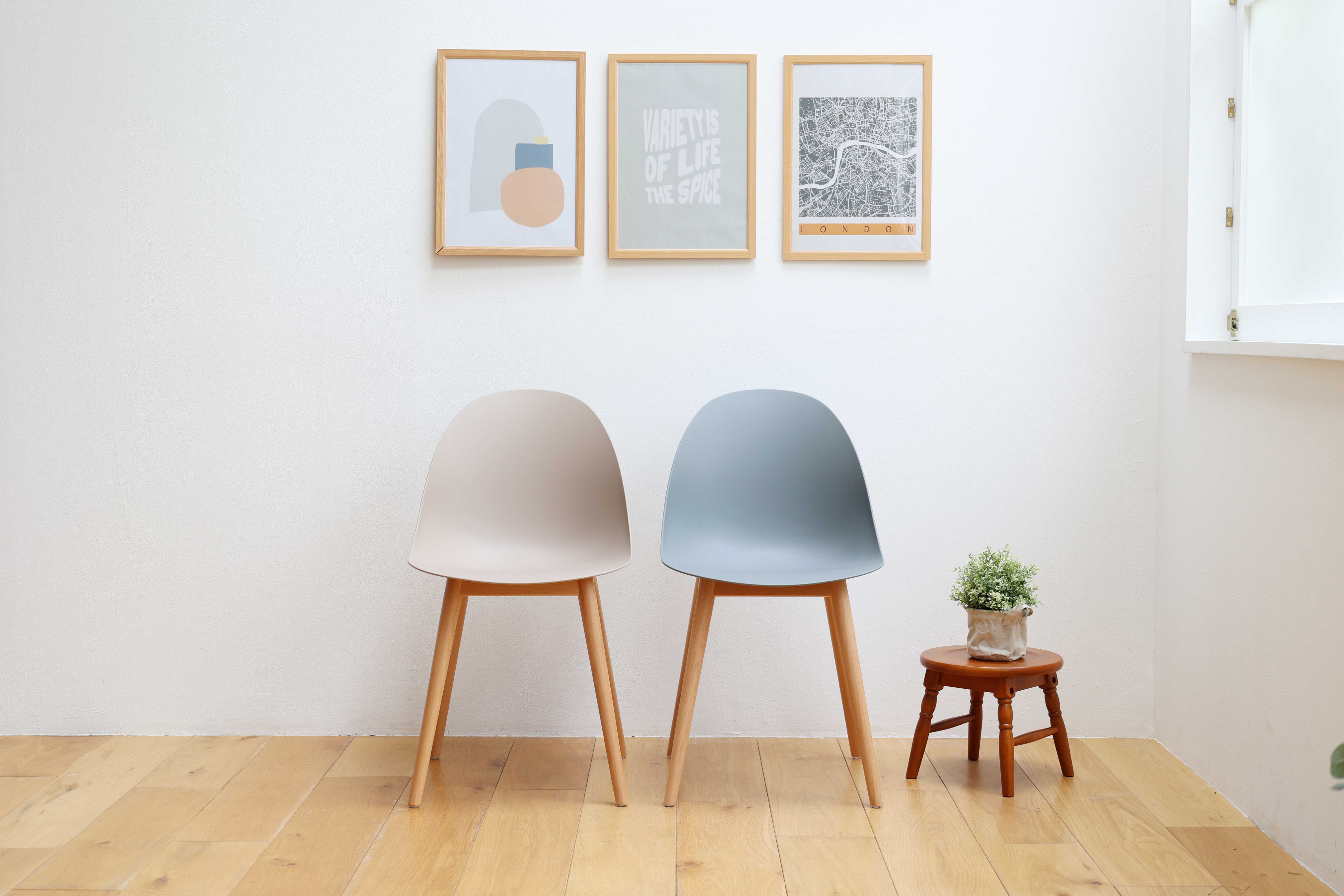 Gray Wood Side Chair