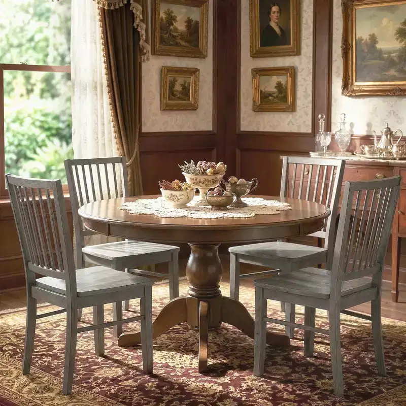 HOMCOM Dining Chairs Set of 2 Ergonomic Solid Wood, Armless Kitchen Chairs with Rubberwood Legs
