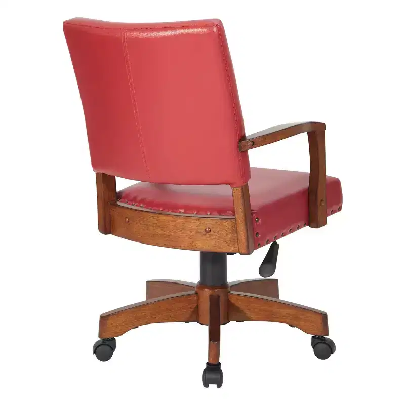 Deluxe Wood Bankers Chair Faux Leather - OSP Home Furnishings
