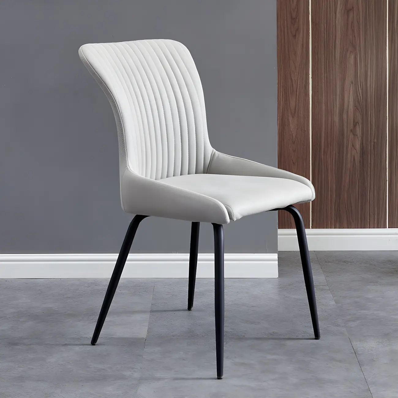Industrial Dark Gray Armless Kitchen Dining Chairs