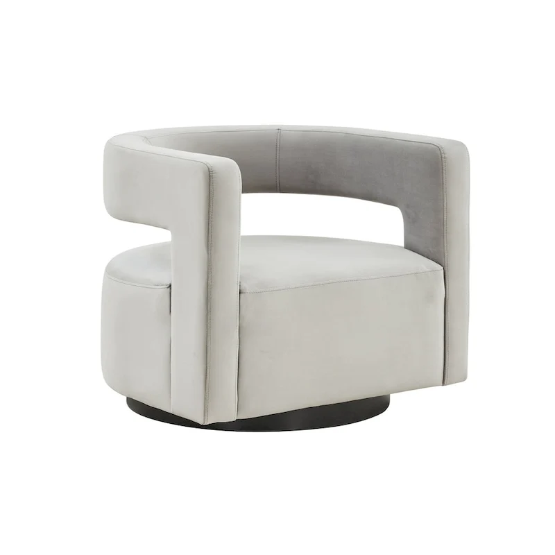 SAFAVIEH Couture Cela Swivel Chair (Fully Assembled) - 31.1 W x 28.4 L x 26.8 H - 31Wx28Dx27H