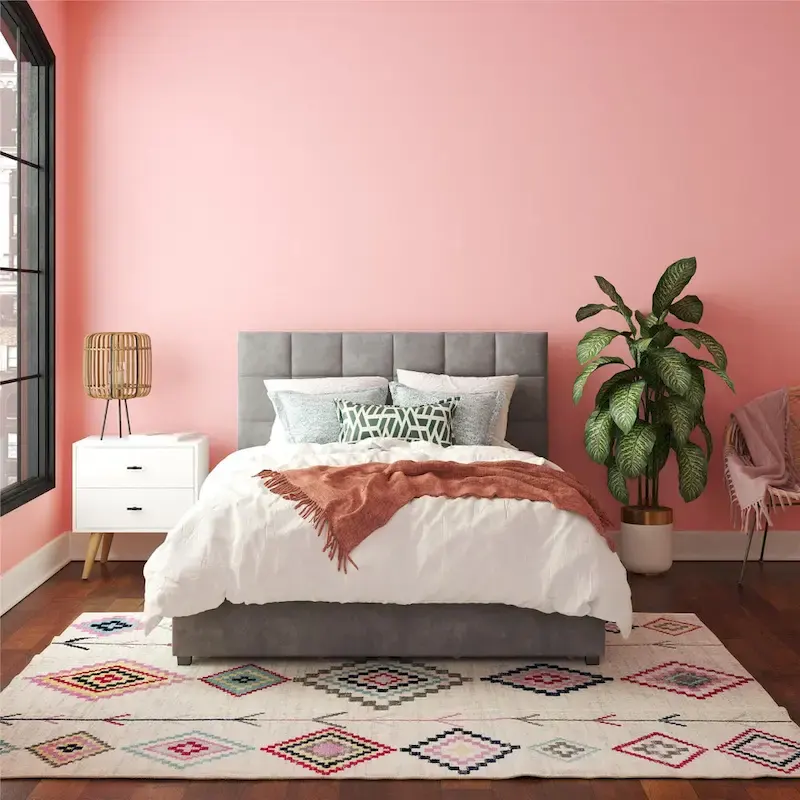 CosmoLiving Serena Upholstered Bed with Drawers
