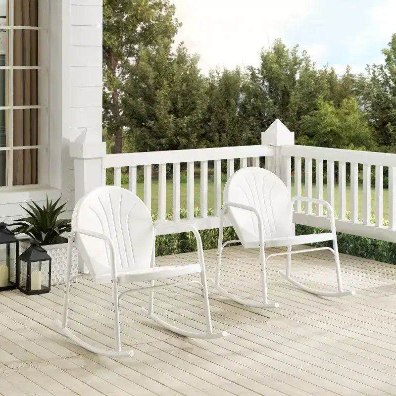 Griffith Set of 2 Metal Rocking Chairs - Crosley
