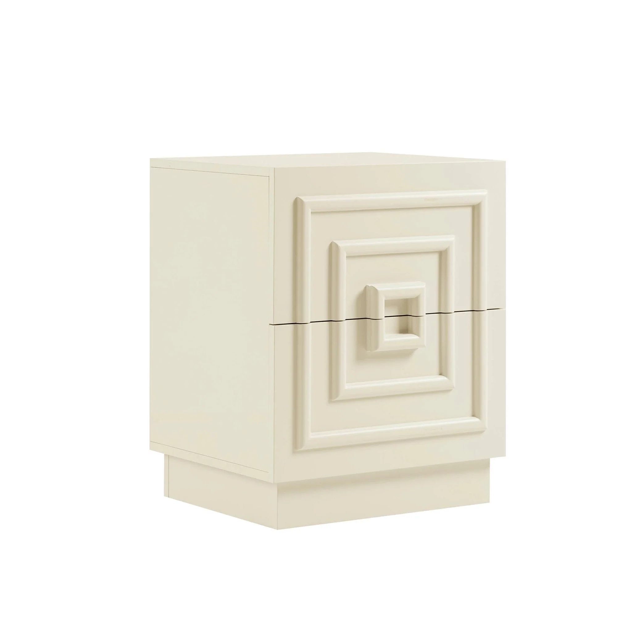 2 Drawer Bedside Table - Cream