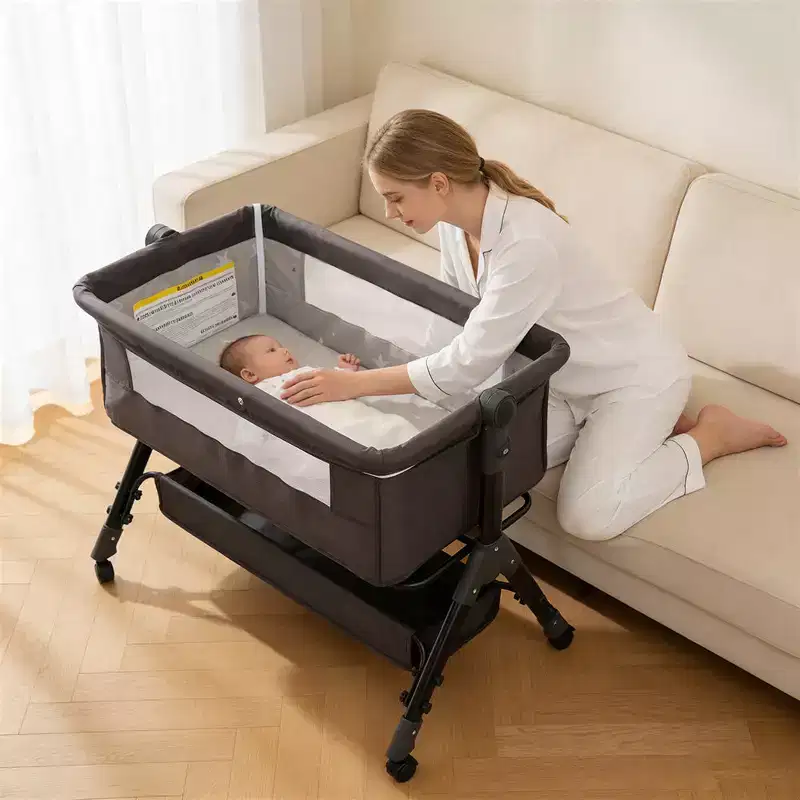 Kmaier Baby Bassinet 3 in 1 Baby Bassinet Bedside Sleeper, Easy Assemble Amd Folding Portable Baby Cradle
