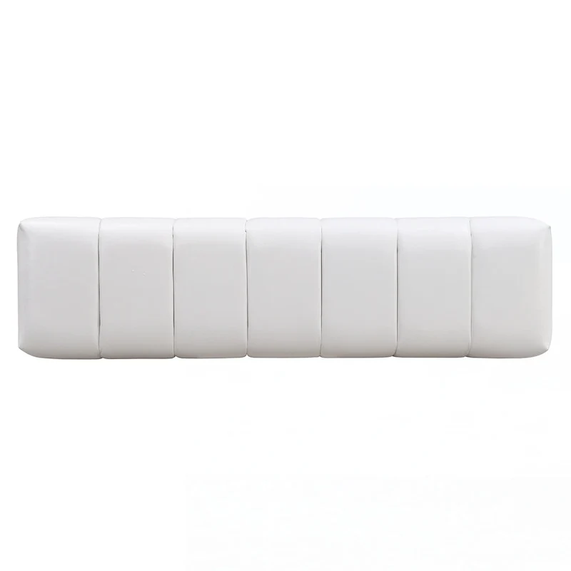 Upholstered Dining Bench,Beige PU
