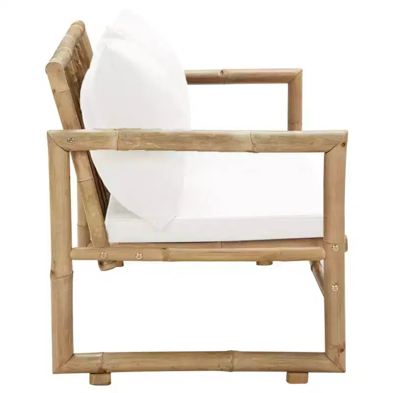vidaXL Garden Bench Dark grey, Natural bamboo