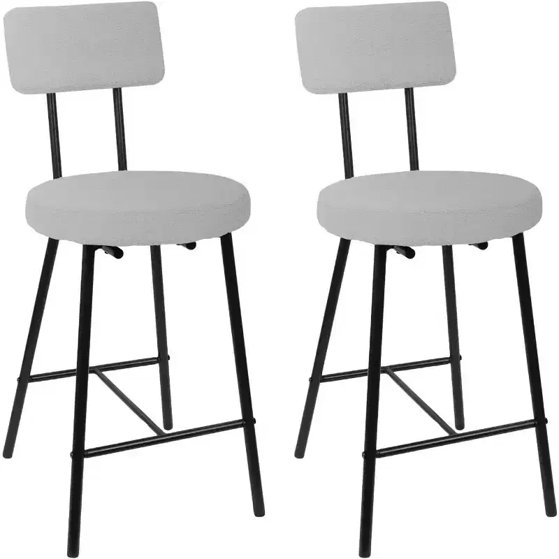 Bar Stools with Back Set of 4, High Kitchen Barstools, Counter Stools Bar Chairs with Backrest, Industrial Seat for Dining Room Kitchen Bar