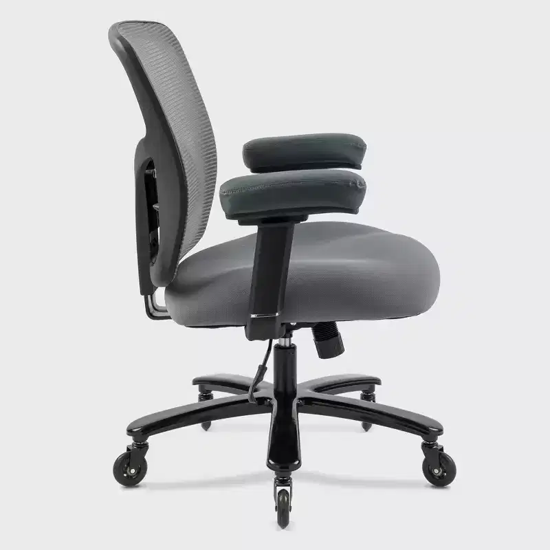 400 lb Big & Tall Mesh Chair: Wide Seat, Lumbar Support, High Back Executive Swivel for Heavy People