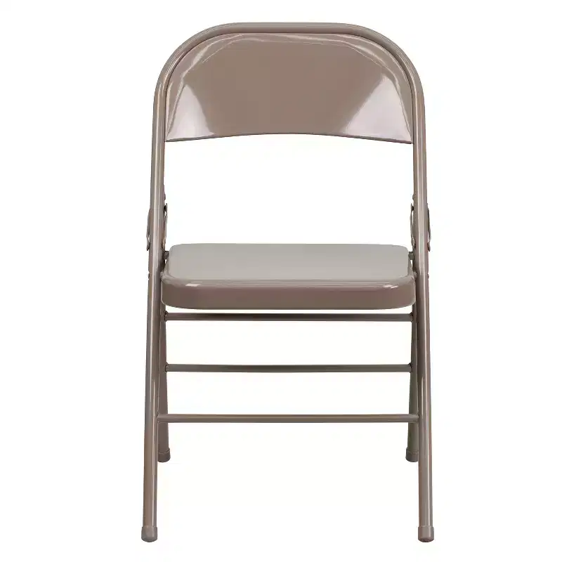 Emma and Oliver 4 Pack Triple Braced & Double Hinged Metal Folding Chair