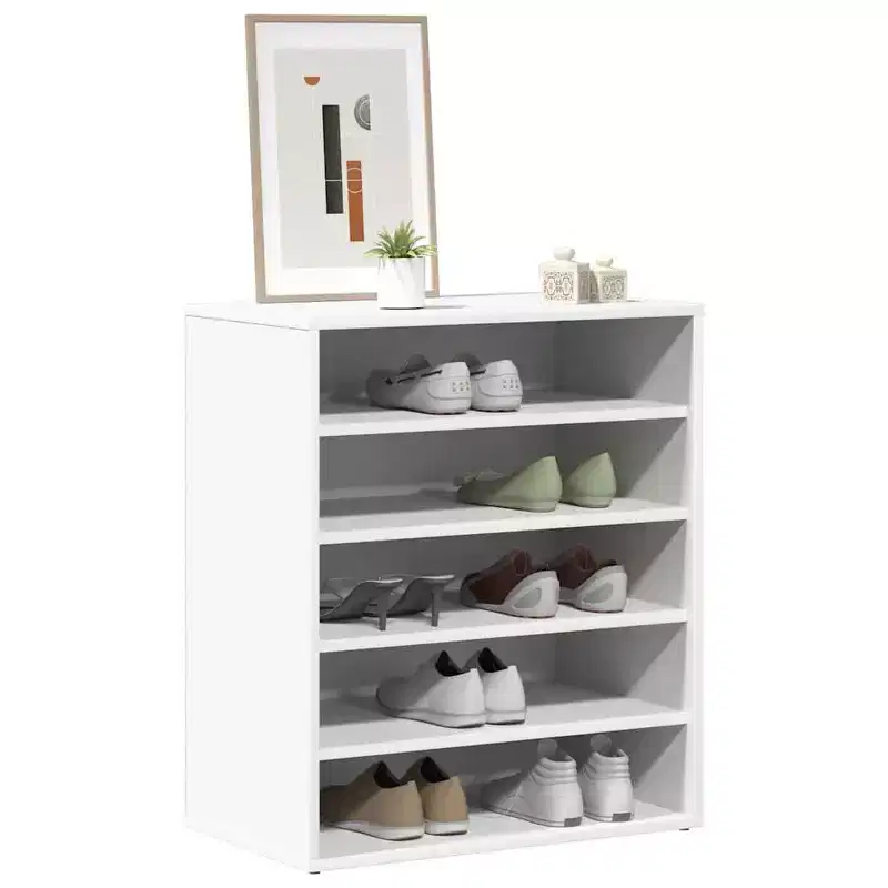 vidaXL Shoe Cabinet White Engineered wood Medium Shoe Cabinet