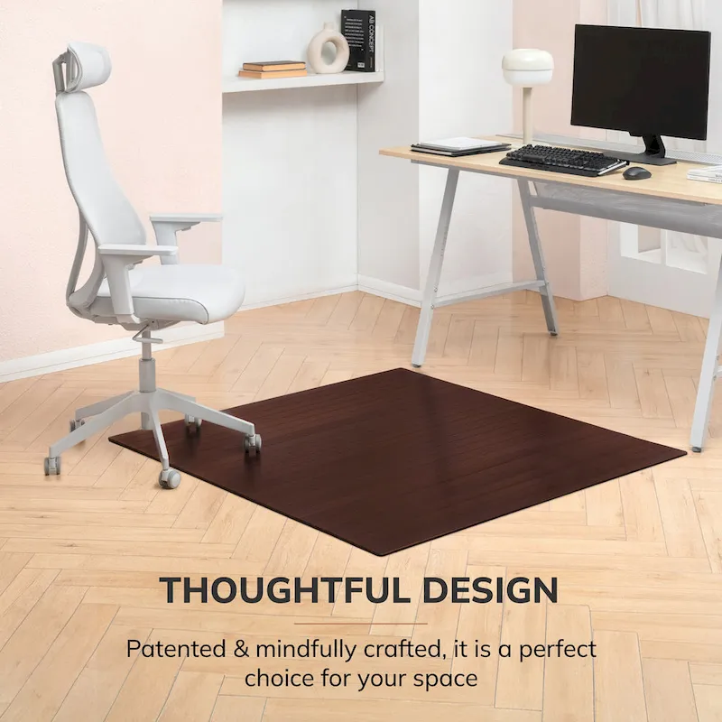 Jani Eco Bamboo Standard Rectangular 5 x 4 ft Chair Mat