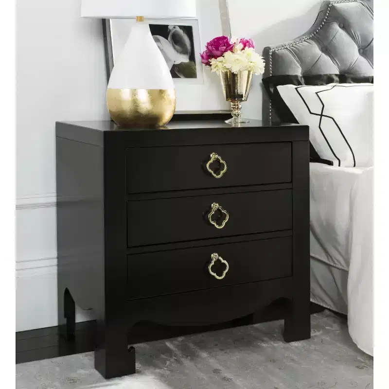 Nero 3 Drawer Nightstand - FOX6274 - Safavieh Couture