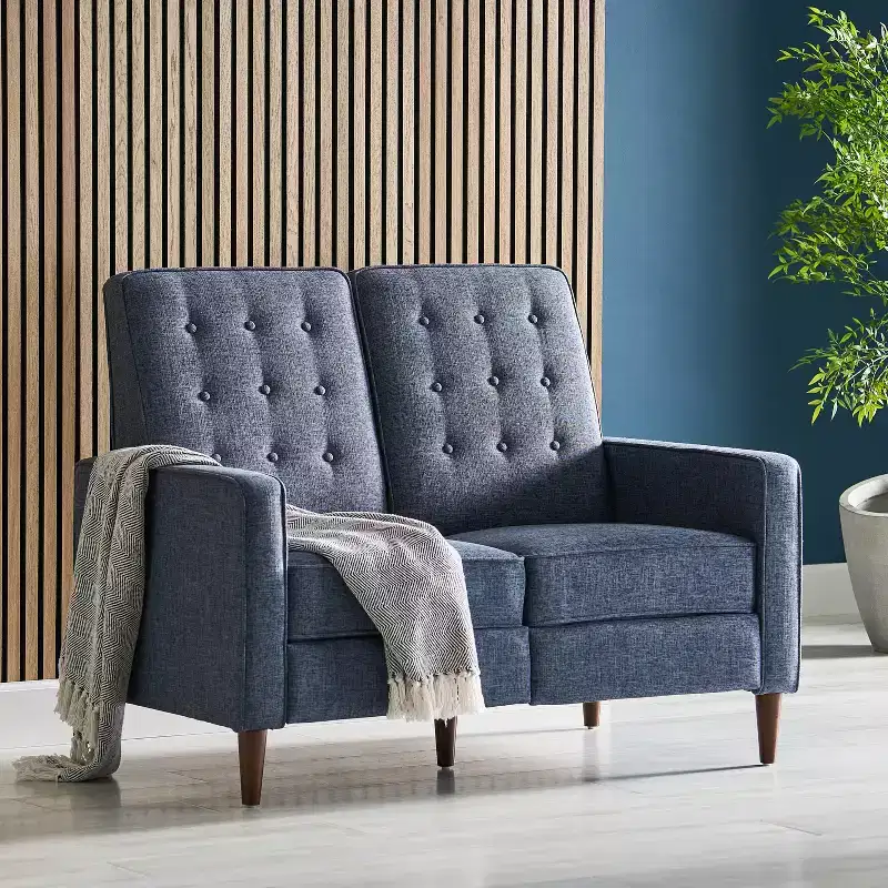 Christopher Knight Home Denison Upholstered Tufted Loveseat Pushback Recliner