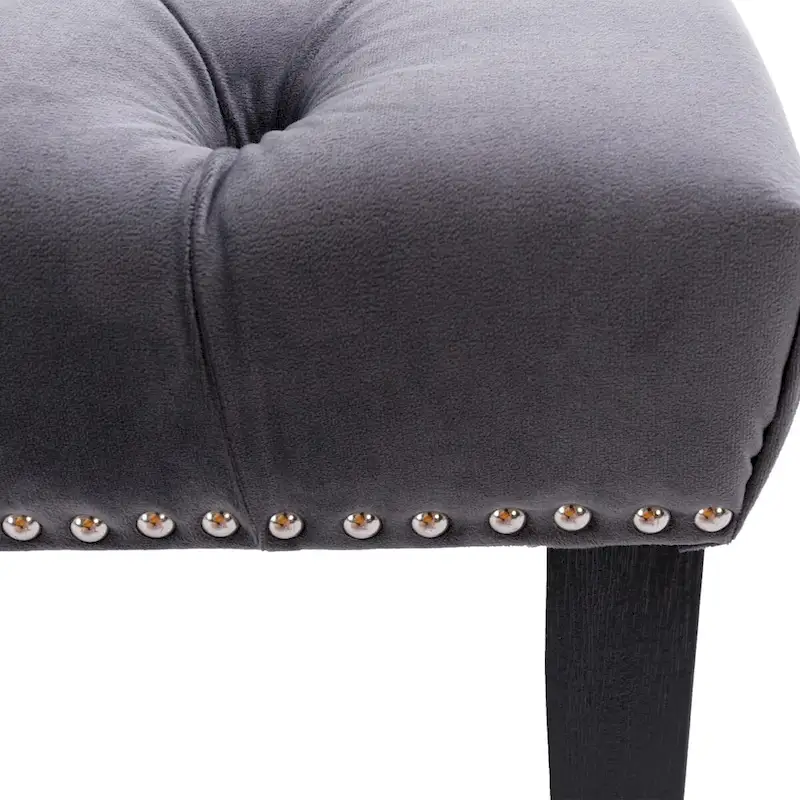 Upholstered Tufted Bench Ottoman Footrest Stool Accent Bench