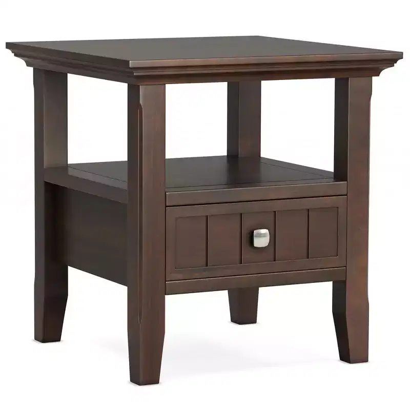 Normandy 19 inch Wide Solid Wood Transitional End Table