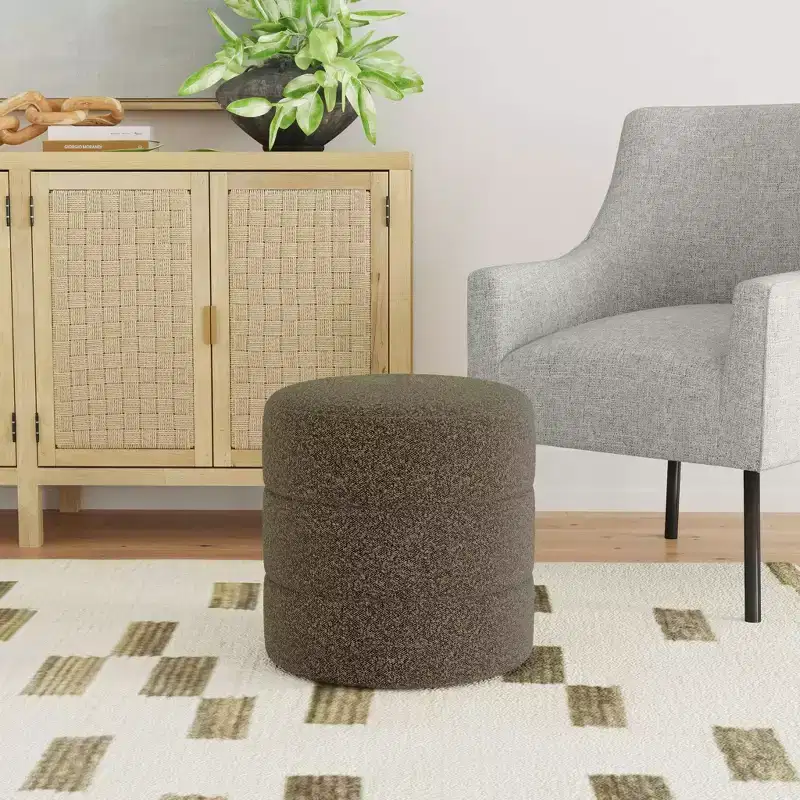 Round Upholstered Ottoman