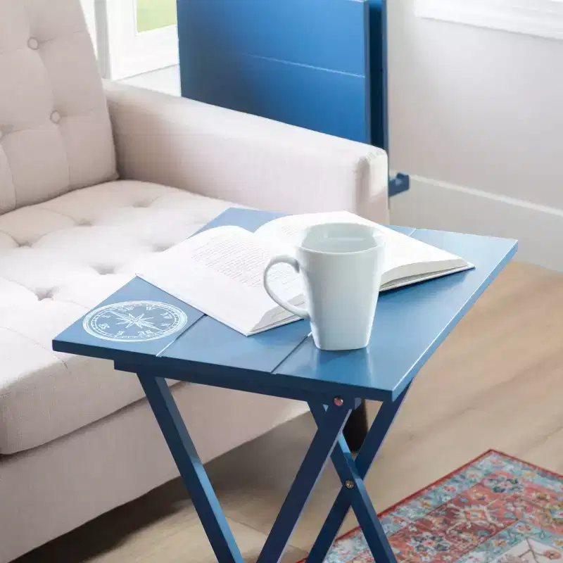 Linon Compass Tray Table Set