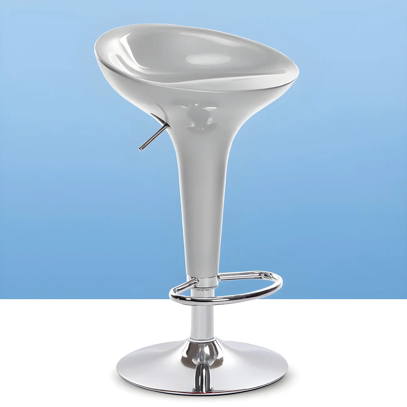 Plastic Chrome Swivel Bar Stool Height Adjustable