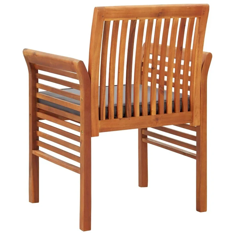 vidaXL Modern Dining Chair Patio Dining Chair with Cushion Solid Wood Acacia