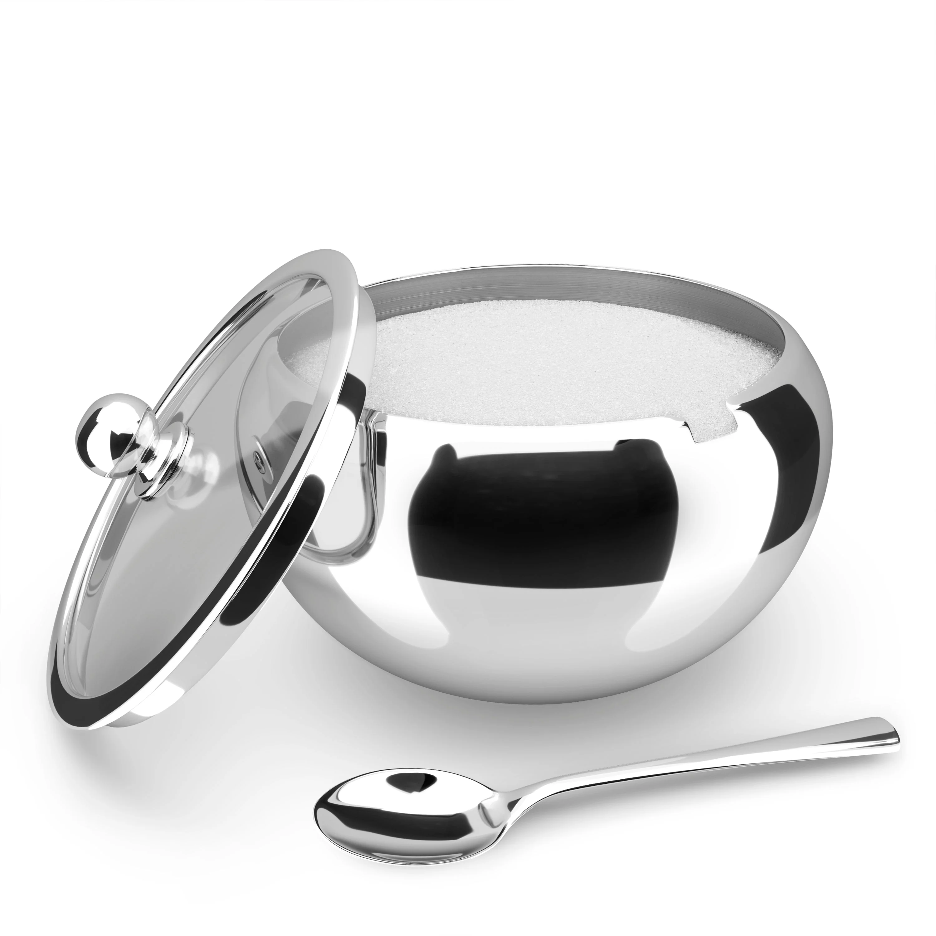 Large Stainless Steel Sugar Bowl, 16 oz