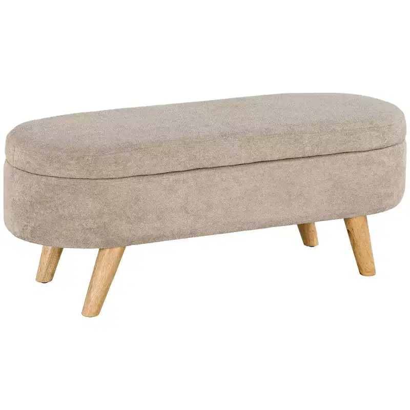 Upholstered Storage Ottoman Bench, 43.3