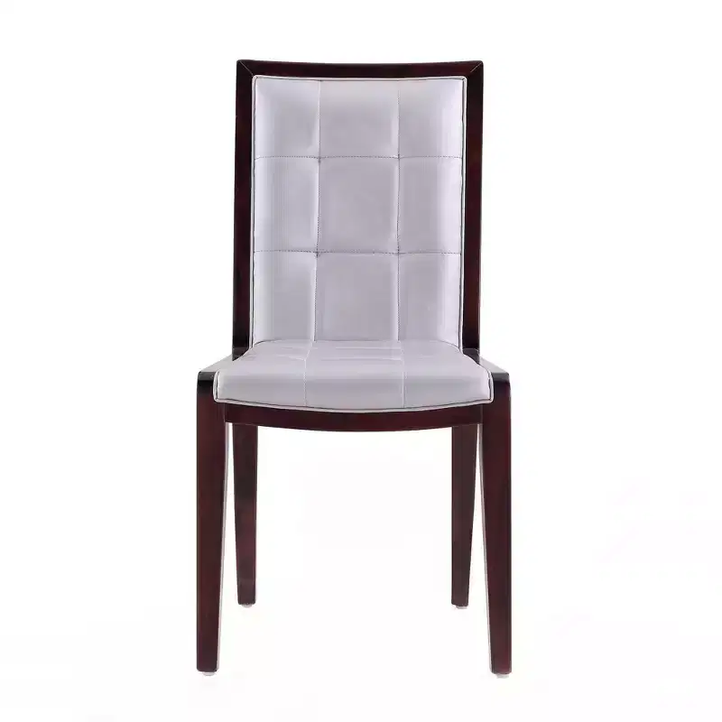 Faux Leather Dining Chair with Beechwood Legs