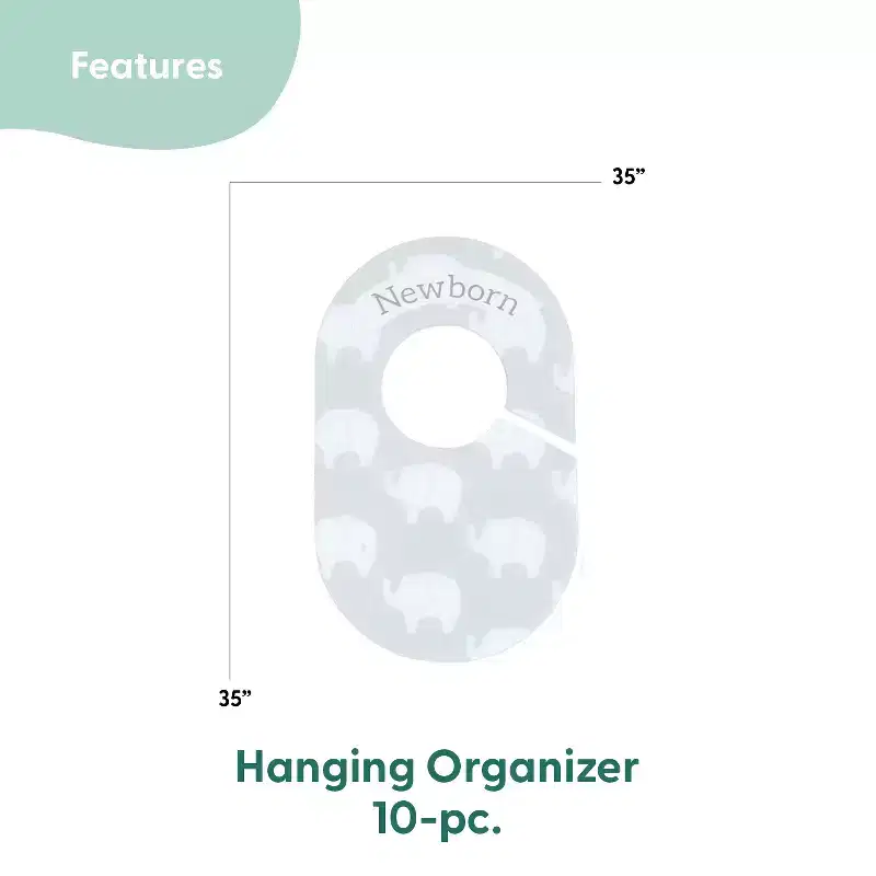 The 10-Pack Grey Nursery Closet Organizer Dividers