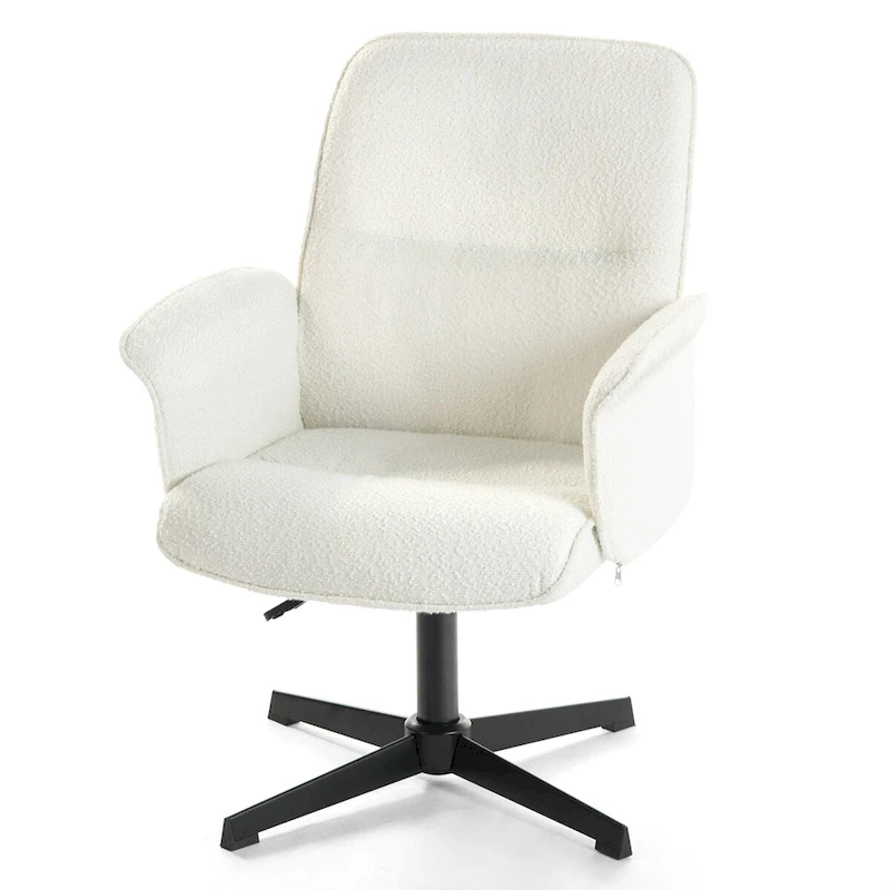 HomyLin Upholstered Accent Chair Swivel Side Chair with Armrest