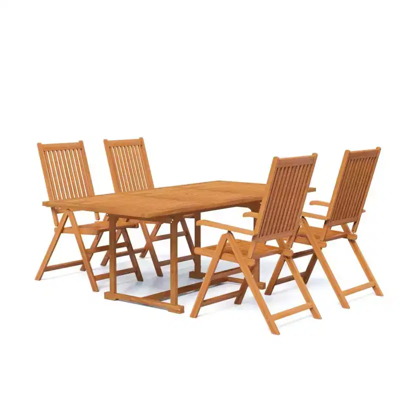 vidaXL Garden Dining Set Natural wood Solid Acacia wood Medium