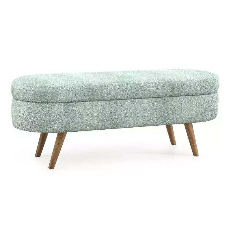 Oval Storage Bench with Lift-Top Lid