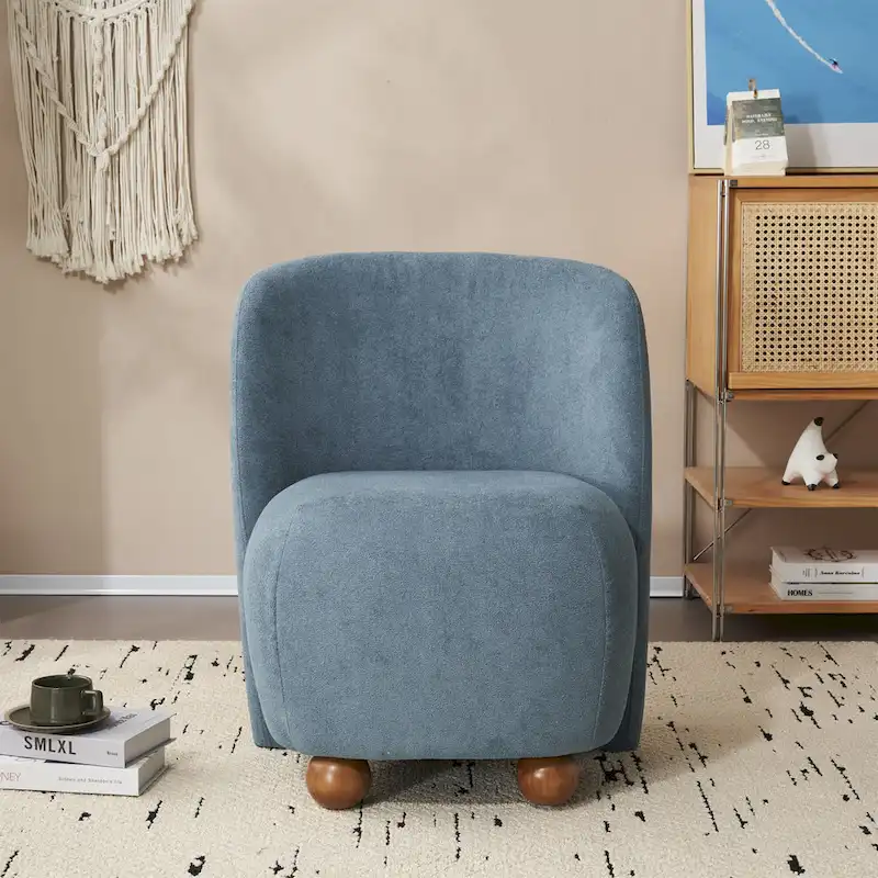 Christopher Knight Home - Eliana Modern Teddy Fabric Accent Chair with Curved Backrest and Legs