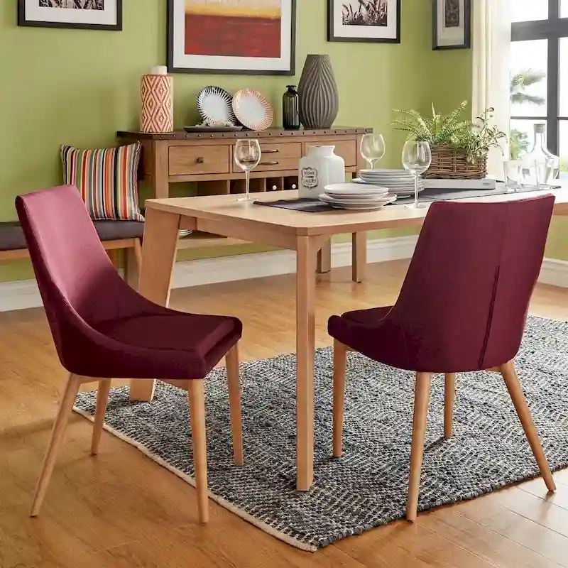 Sasha Oak Barrel Back Dining Chair (Set of 2) by iNSPIRE Q Modern - Set of 2