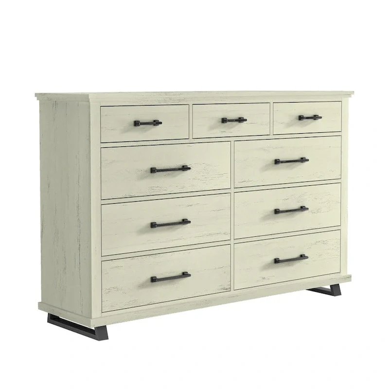 Farmhouse 4-Piece Bedroom Set - 2 Nightstand, 1 Chest and 1 Dresser