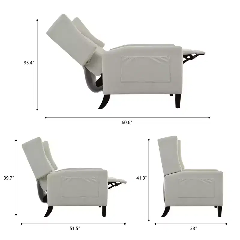 Christopher Knight Home Nicole Button-tufted Upholstered Recliner Chair with Foldable Side Table