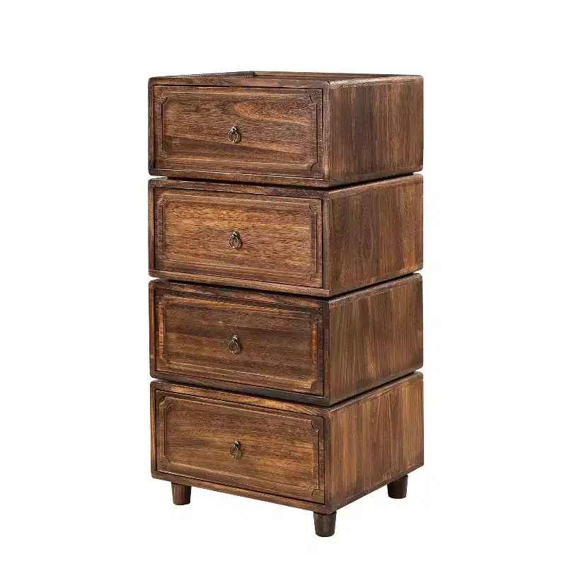 Leo 2 - Drawer End Table Set of 2 With Modular Design| ART OF LIVING DESIGNS-BLACK