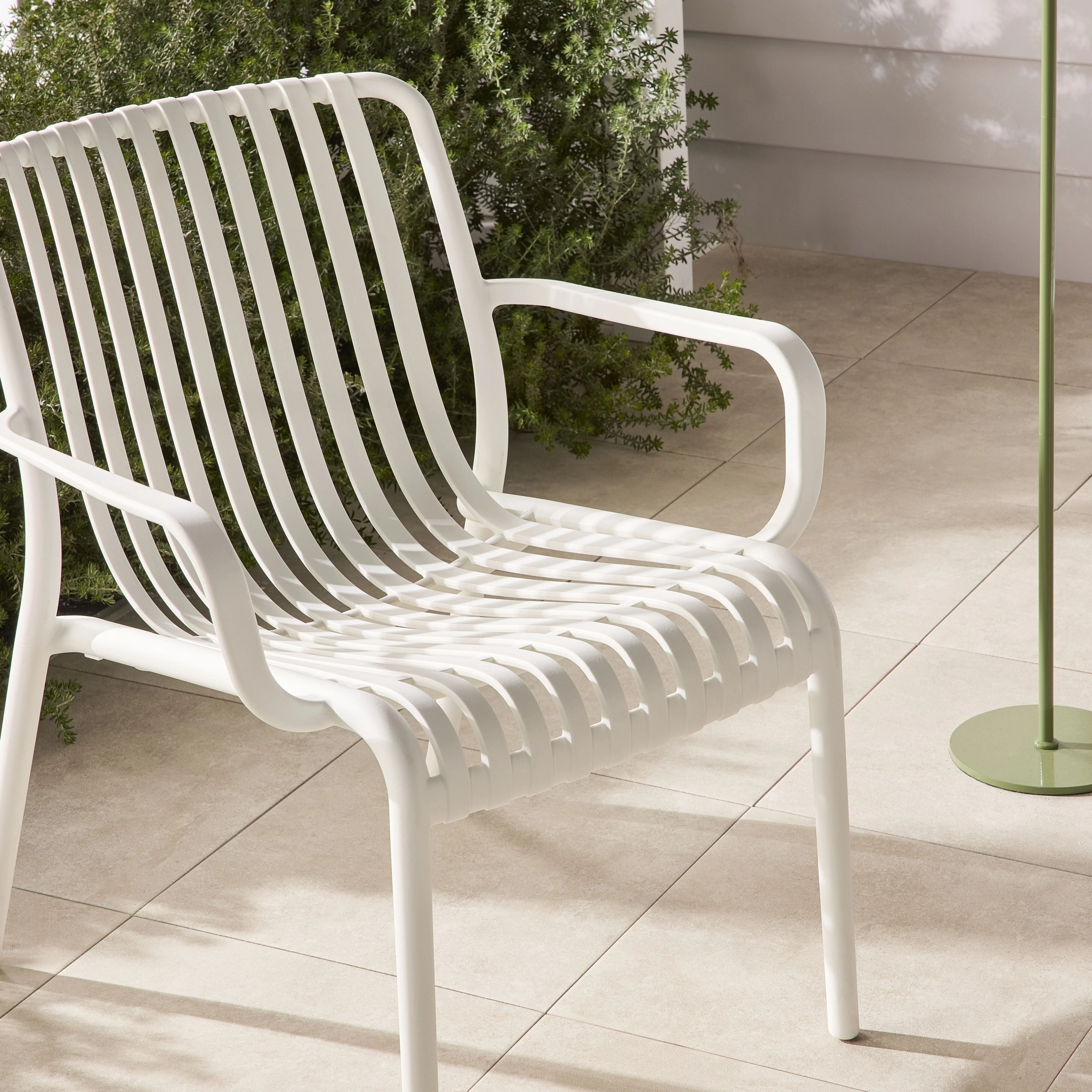 UV Stabilised Plastic Outdoor Chair White