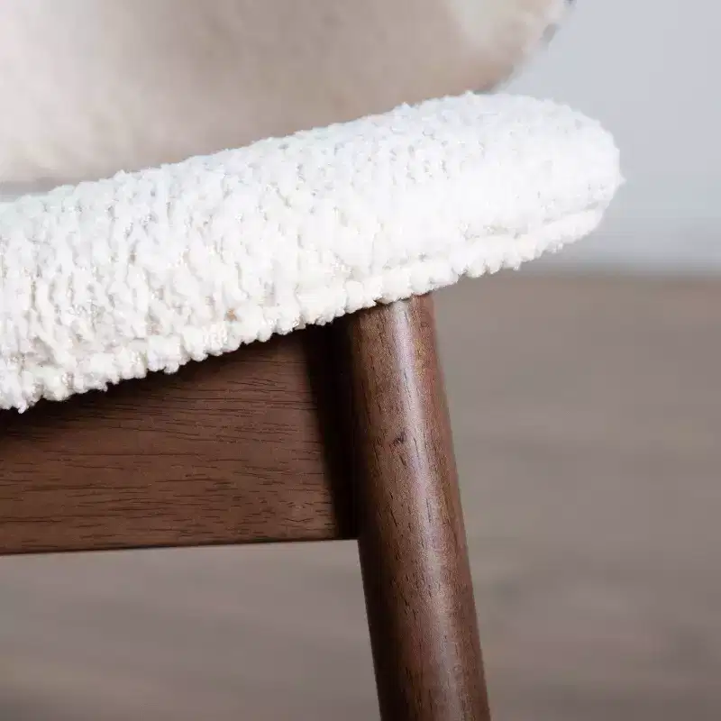 HOMES: Inside + Out 2pc Creekside Mid-Century Modern Accent Table Set with Chair Walnut