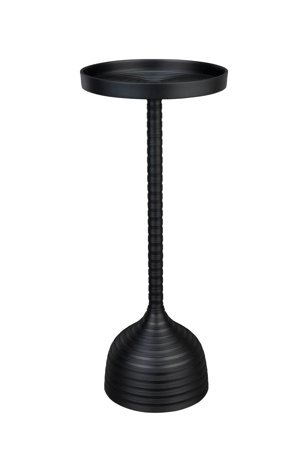 Black Aluminum Pedestal Side Table
