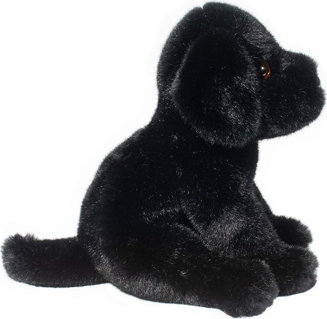Black Lab Stuffed Animal Plush Dog Puppy Toy Sitting Pose