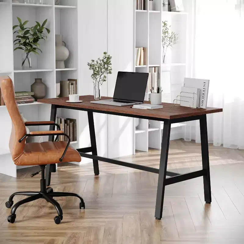 Flash Furniture Redmond Commercial 60x24 Conference Table with 1 Thick Double Sided Laminate Table Top with PVC Edging and Heavy Duty A-Frame Steel Base