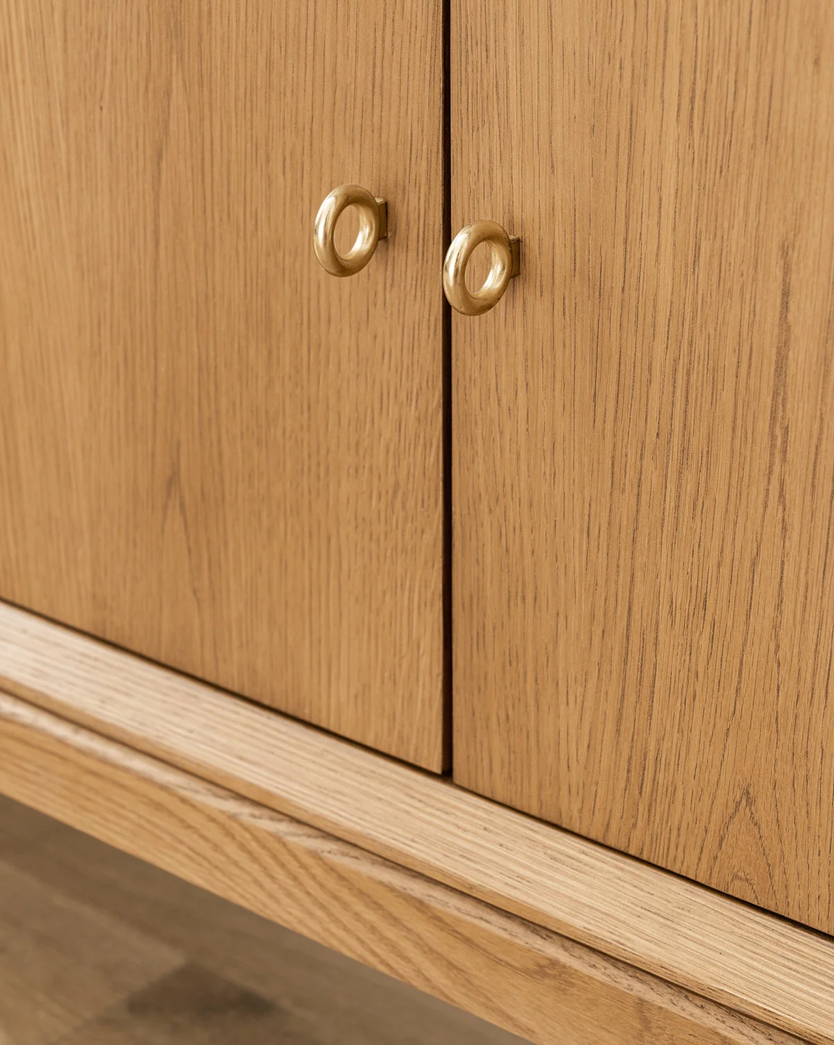 Scandinavian Wood Sideboard with Minimalist Design for Living Room