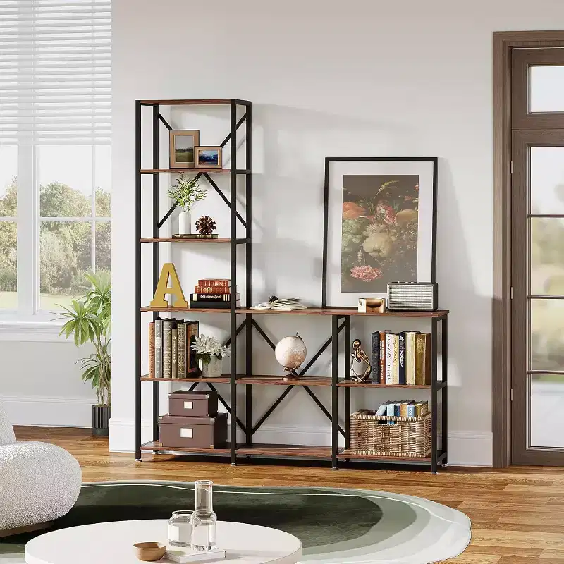 Tribesigns 70.86 Tall 9 Shelves Industrial Bookshelves