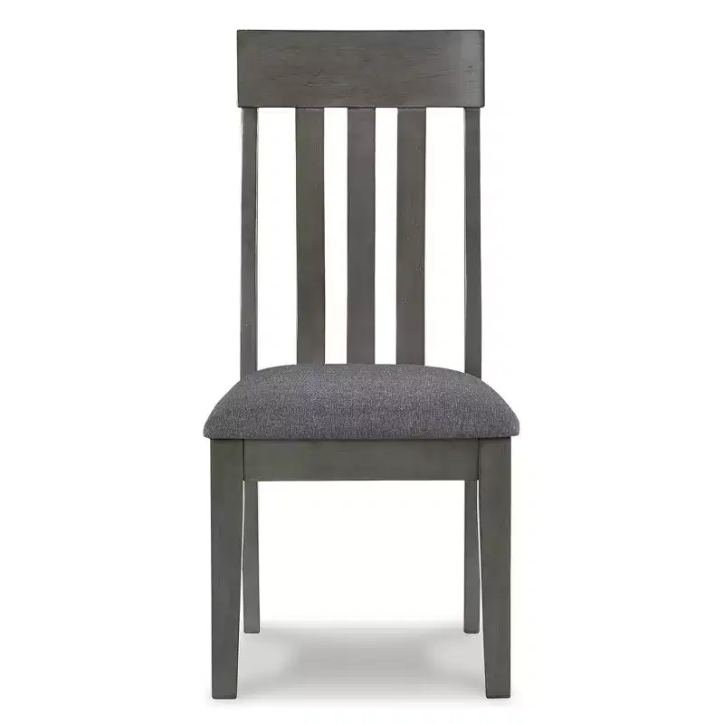 Signature Design by Ashley Hallanden Modern Slat Back Dining Room Chair, Set of 2, Gray