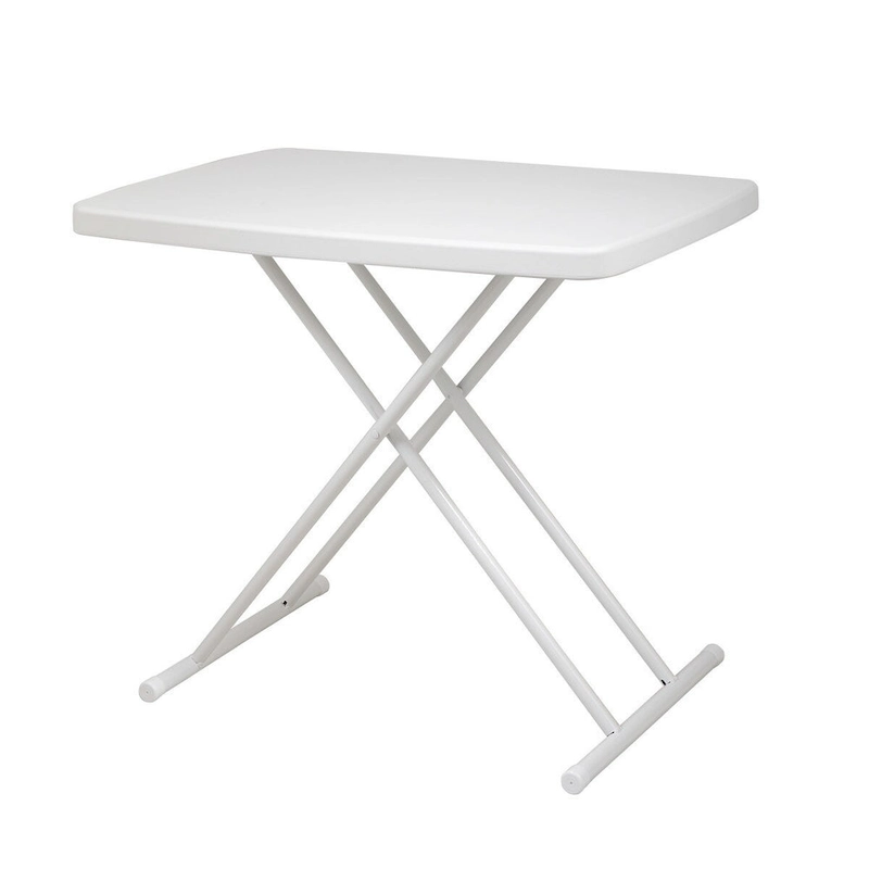 30x20inch Folding Table Lifting Picnic Camping Dining Rectangle White